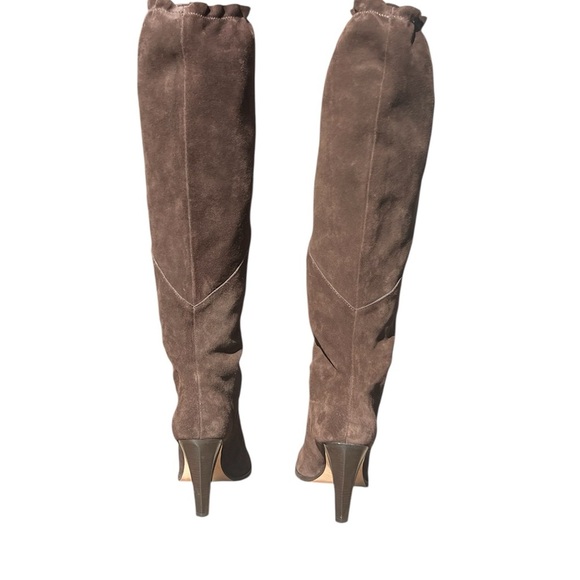 Chocolate Brown Suede Knee High Boots Vintage Michael Kors Size 8M - Picture 7 of 14